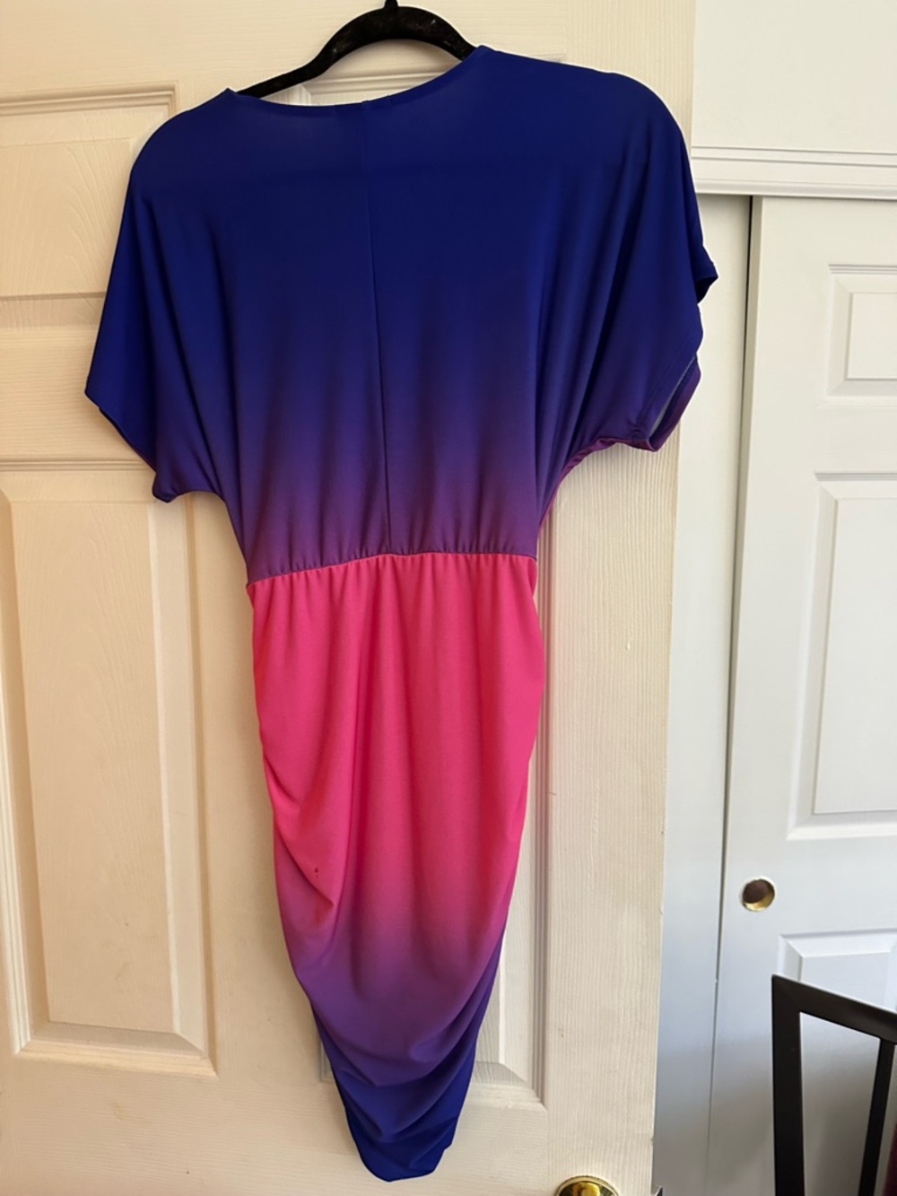 VENUS Purple to Pink Ombre Faux-Wrap Dress - Picture 2 of 3